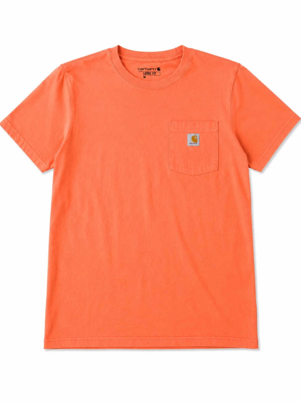 Carhartt Kids Neon Orange Pocket Tee Size Small 4-6